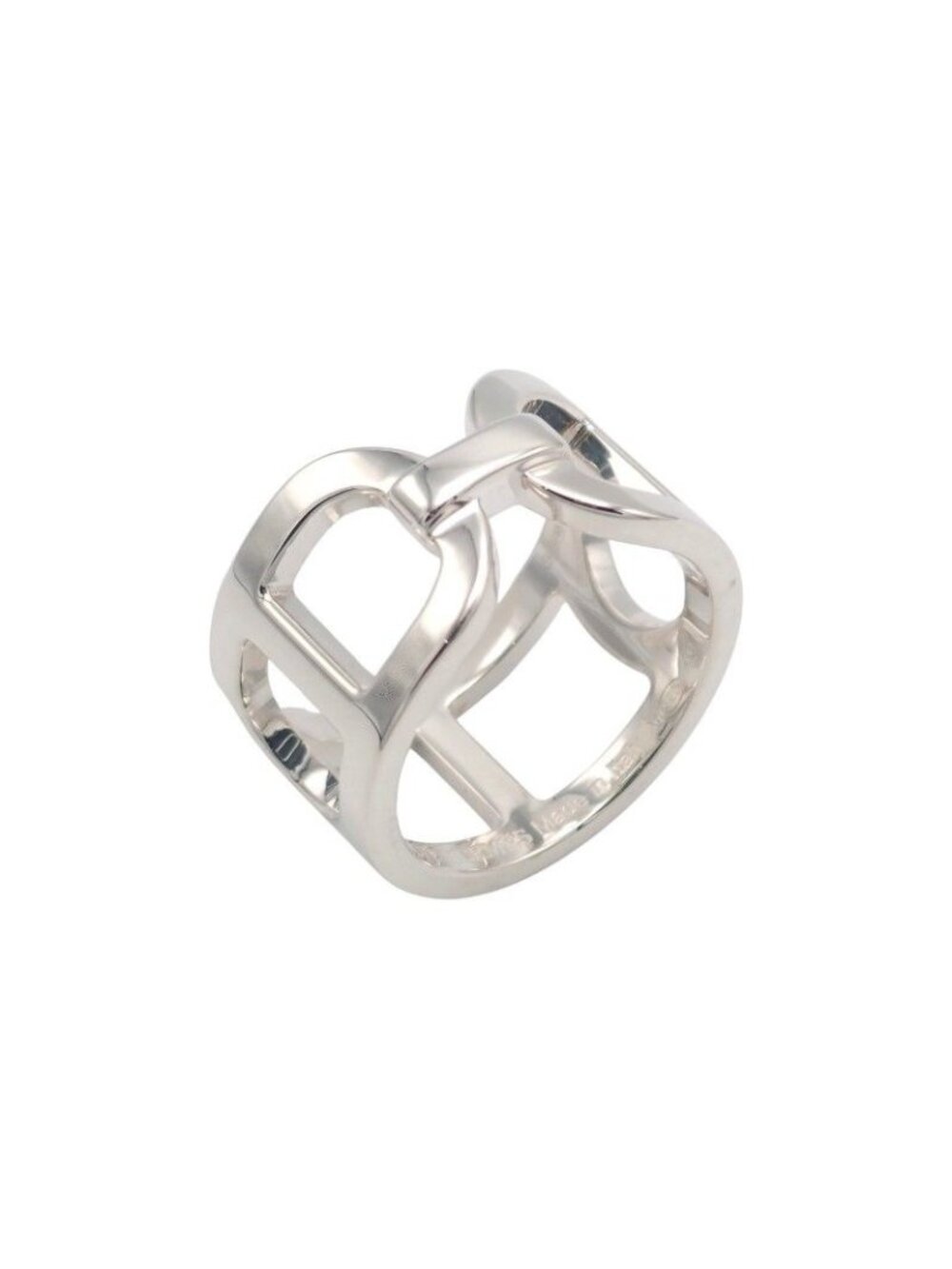 Hermes Ever Chaine D'Ancre 49 Ring 925 Sterling Silver with Simple Box